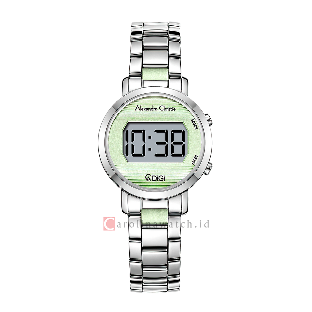 Jam Tangan Alexandre Christie DIGI AC 9497 LHBSSLE Women Digital Dial Stainless Steel Strap