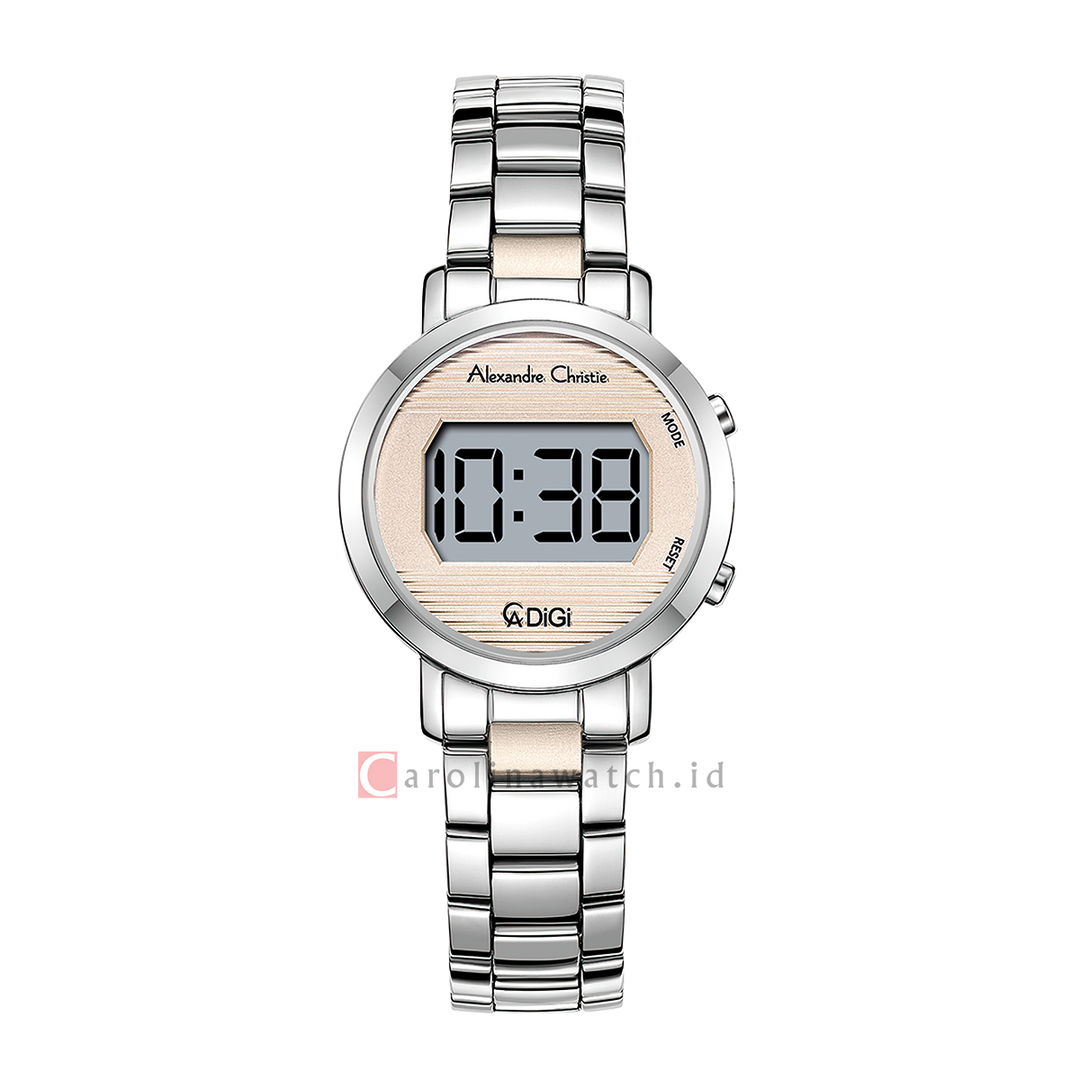 Jam Tangan Alexandre Christie DIGI AC 9497 LHBSSLG Women Digital Dial Stainless Steel Strap