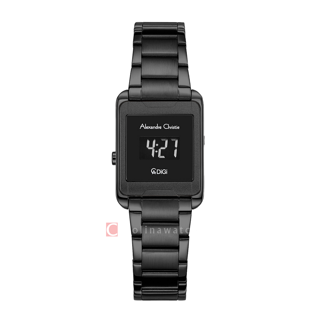 Jam Tangan Alexandre Christie Digi AC 9499 LHBIPBA Women Digital Dial Black Stainless Steel Strap