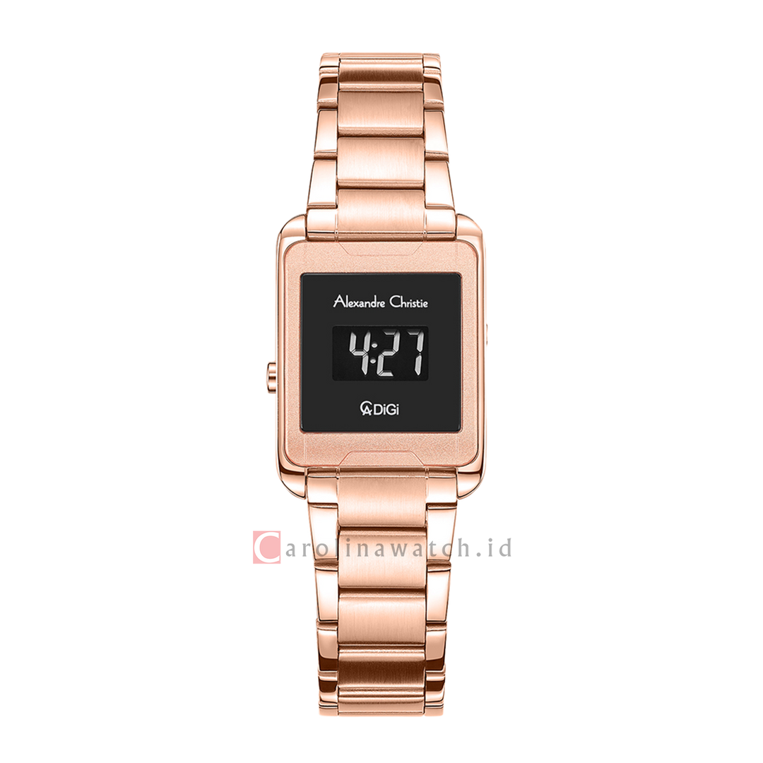 Jam Tangan Alexandre Christie Digi AC 9499 LHBRGBA Women Digital Dial Rose Gold Stainless Steel Strap