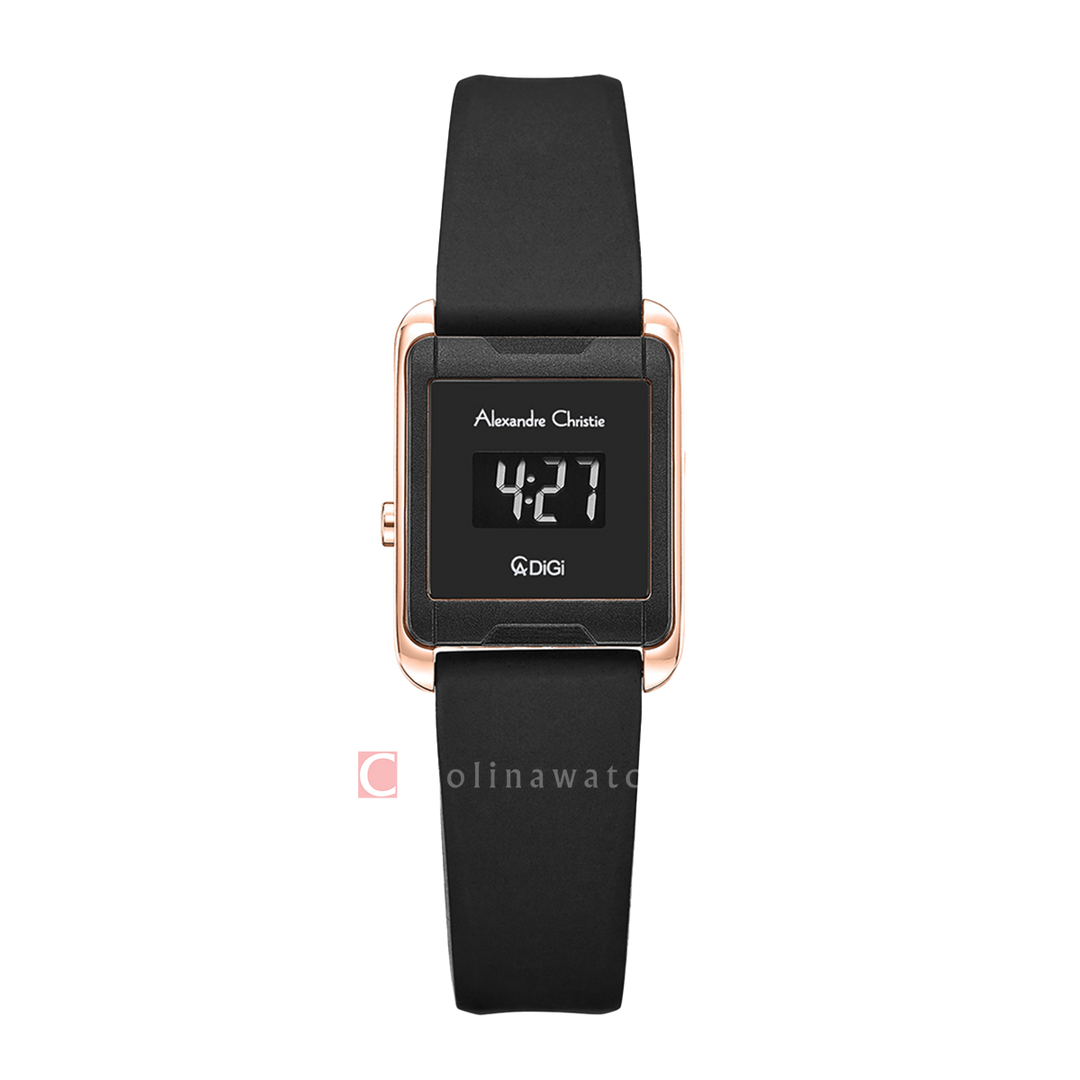 Jam Tangan Alexandre Christie Digi AC 9499 LHRRGBA Women Digital Dial Black Rubber Strap