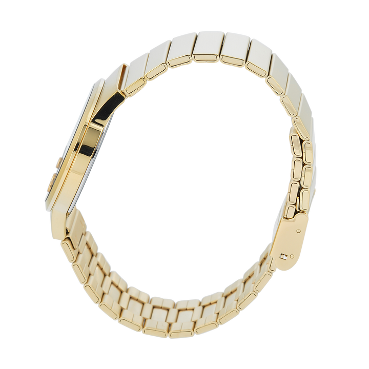Jam Tangan Alexandre Christie DIGI AC 9500 LHBGPBA Women Digital Dial Gold Stainless Steel Strap