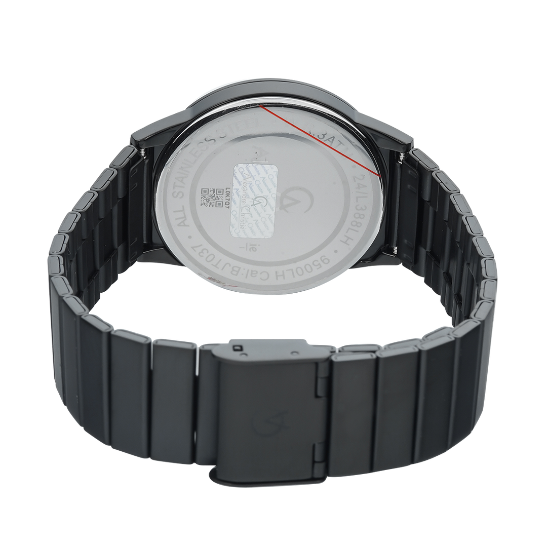 Jam Tangan Alexandre Christie DIGI AC 9500 LHBIPBA Women Digital Dial Black Stainless Steel Strap