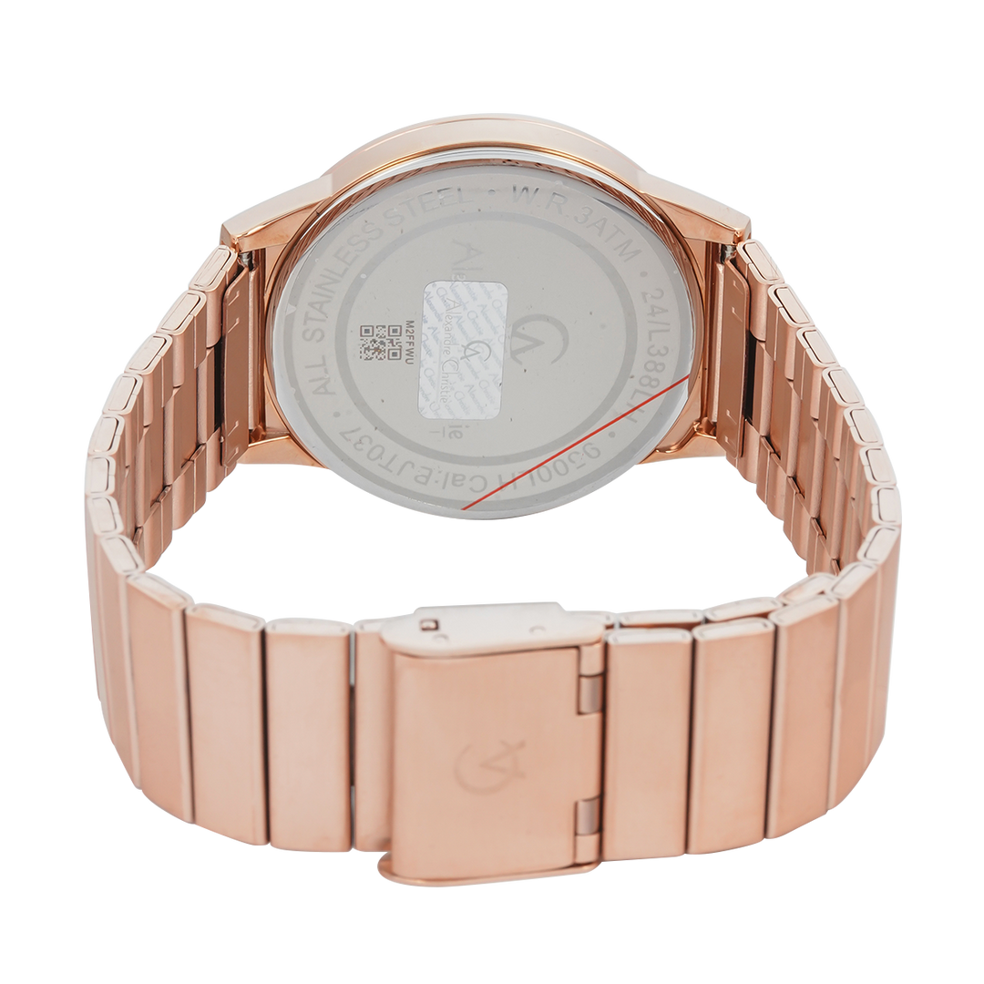 Jam Tangan Alexandre Christie DIGI AC 9500 LHBRGLN Women Digital Dial Gold Stainless Steel Strap
