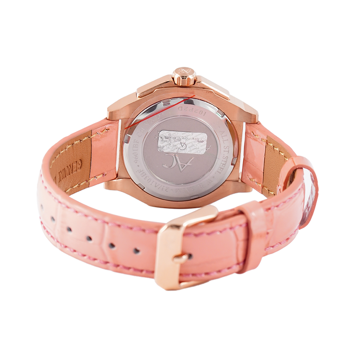 Jam Tangan Alexandre Christie AC 9601 BFLRGPN Women Pink Dial Pink Leather Strap