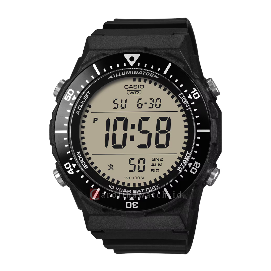 Jam Tangan Casio General AE-1700H-1A Men Illuminator Digital Dial Black Resin Band