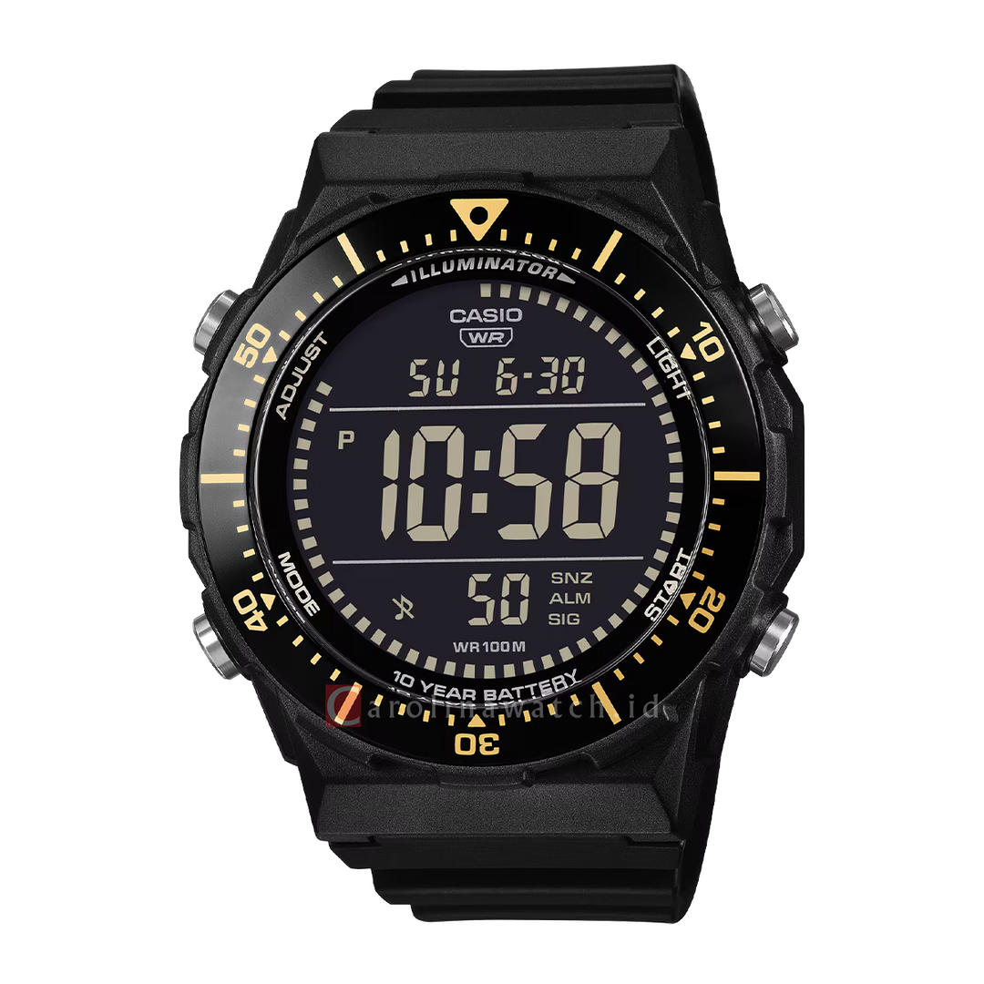 Jam Tangan Casio General AE-1700H-1B Men Digital Dial Black Resin Band