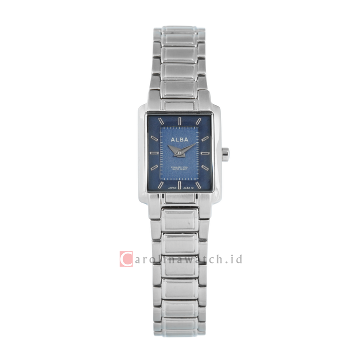 Jam Tangan ALBA AEGA95X1 Women Blue Dial Stainless Steel Strap