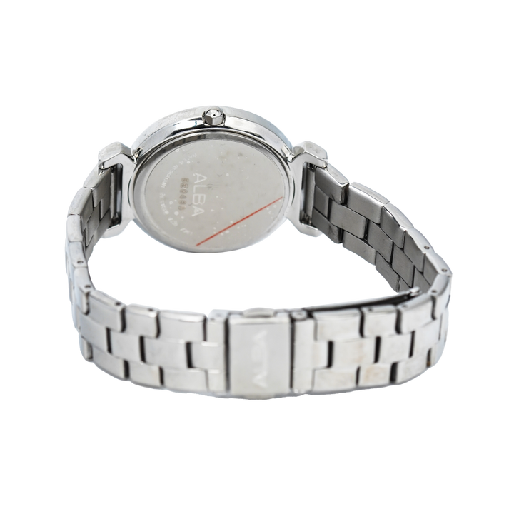 Jam Tangan ALBA AG8433X1 Women Black Dial Stainless Steel Strap