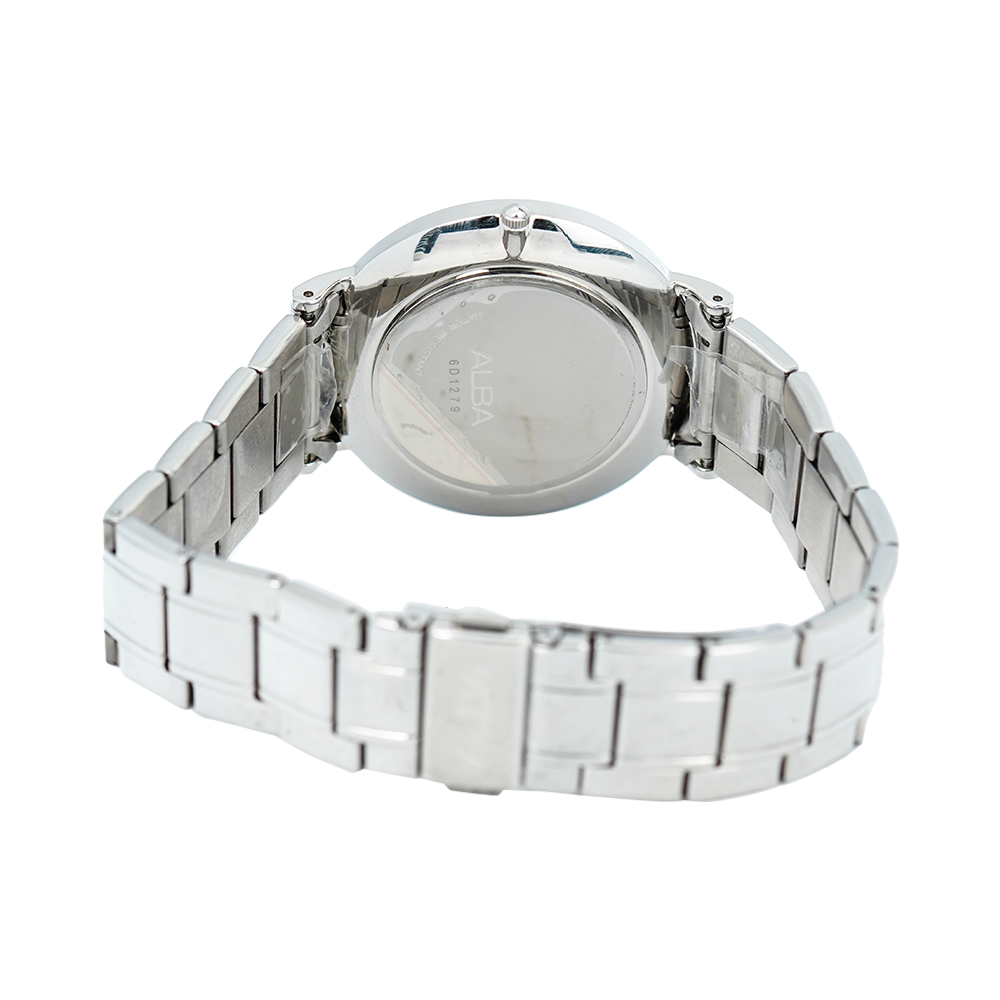 Jam Tangan ALBA AG8H15X1 Men White Dial Stainless Steel Strap