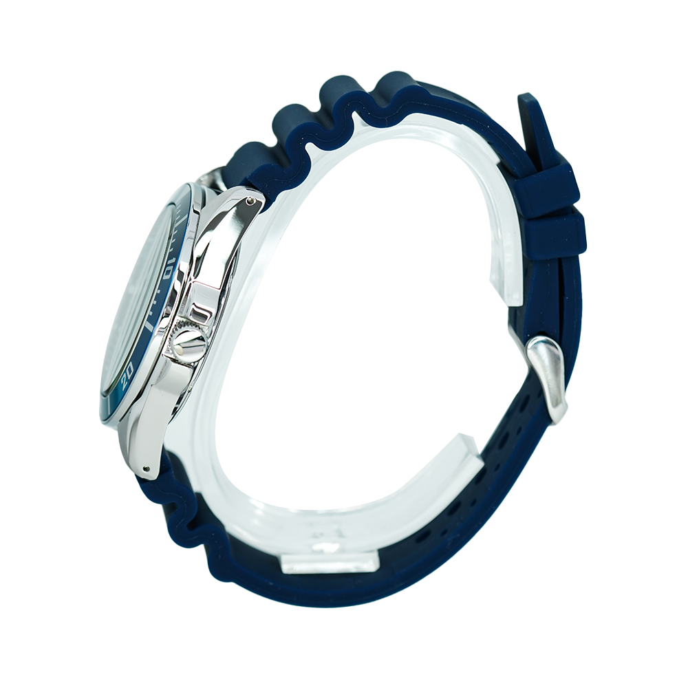 Jam Tangan ALBA Active AG8K19X1 Men Blue Dial Blue Rubber Strap