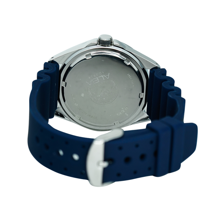 Jam Tangan ALBA Active AG8K19X1 Men Blue Dial Blue Rubber Strap