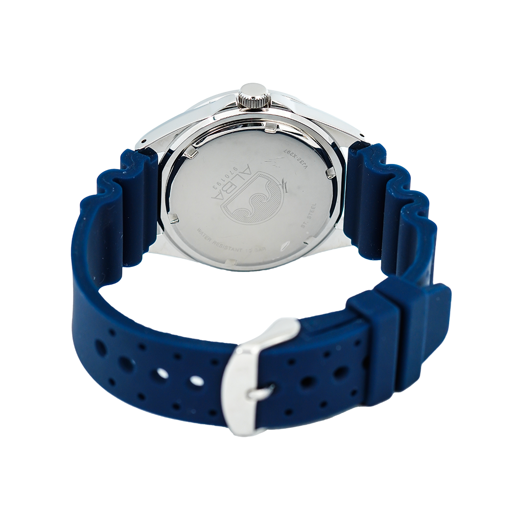 Jam Tangan ALBA Active AG8K21X1 Men Blue Gradation Dial Blue Rubber Strap