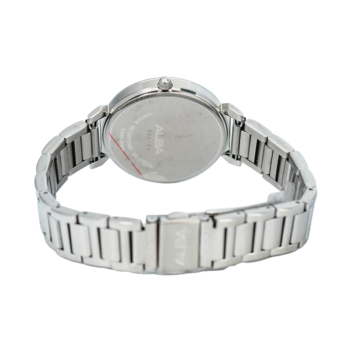 Jam Tangan ALBA Fashion AG8K75X1 Women Black Dial Stainless Steel Strap