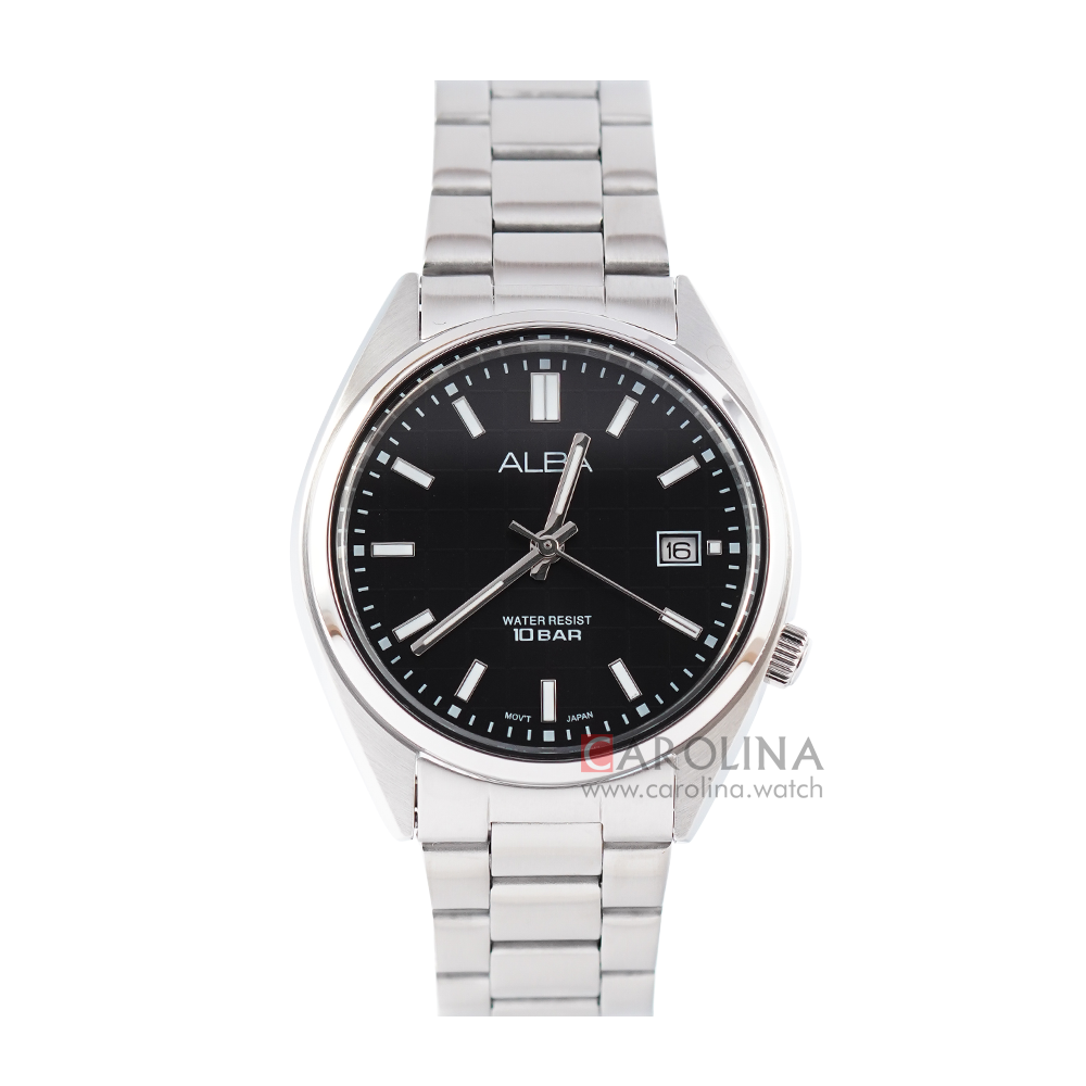 Jam Tangan ALBA Active AG8M33X1  Women Black Dial Stainless Steel Strap