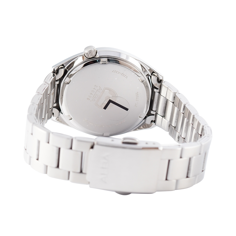 Jam Tangan ALBA Active AG8M33X1  Women Black Dial Stainless Steel Strap