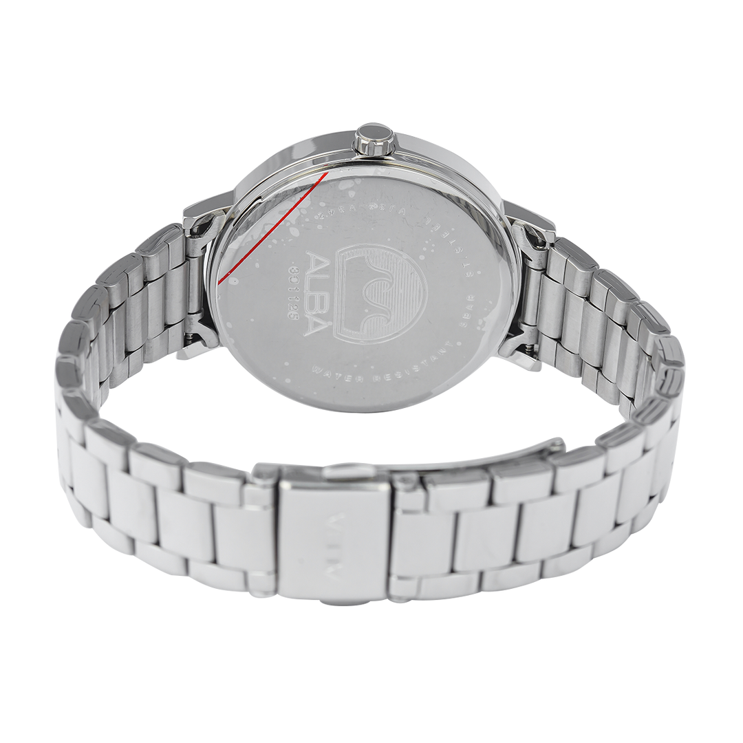 Jam Tangan ALBA AG8P03X1 Women White Dial Stainless Steel Strap