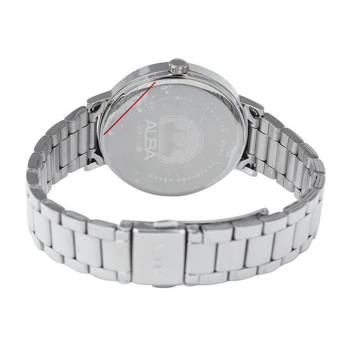 Jam Tangan ALBA AG8P03X1 Women White Dial Stainless Steel Strap