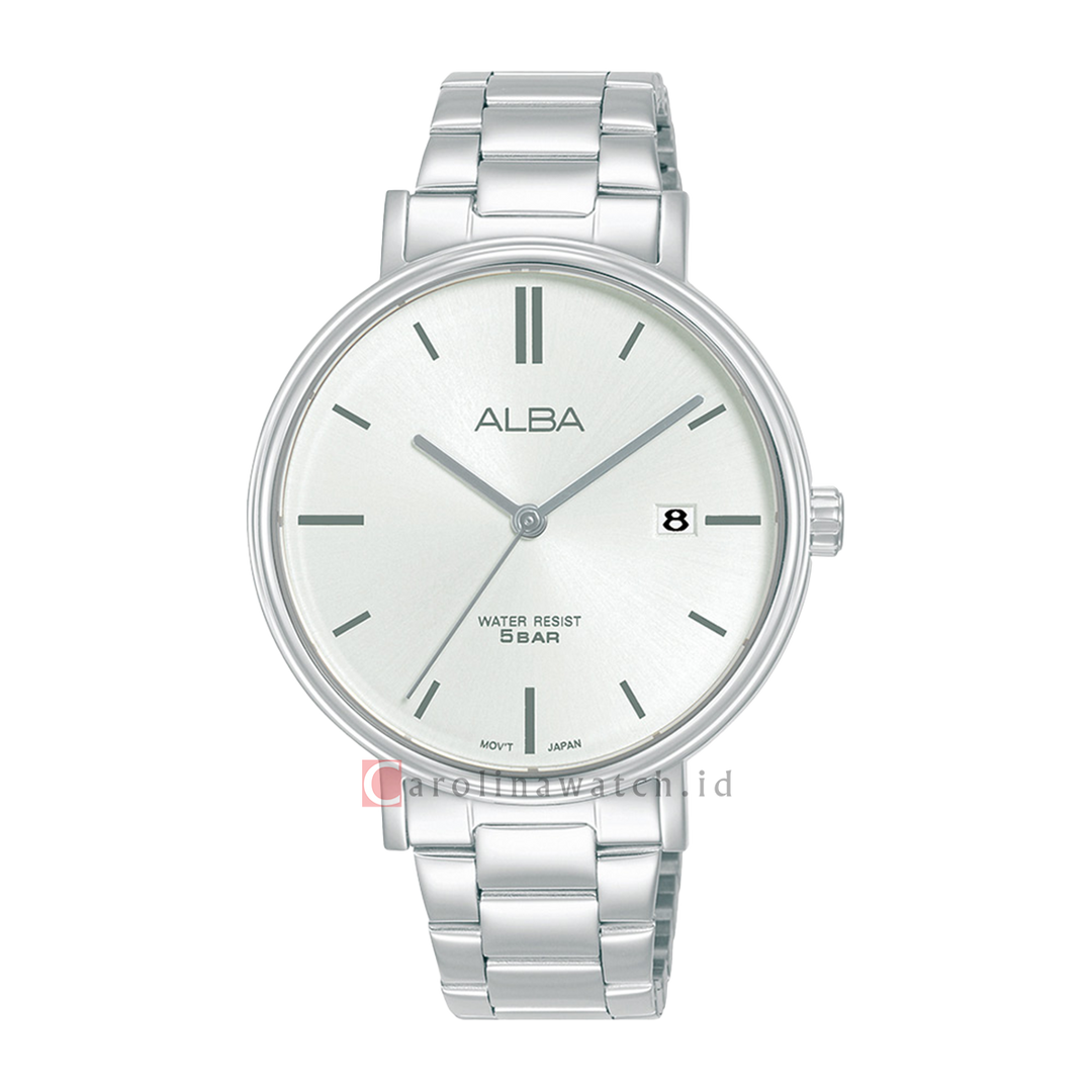 Jam Tangan ALBA AG8P03X1 Women White Dial Stainless Steel Strap