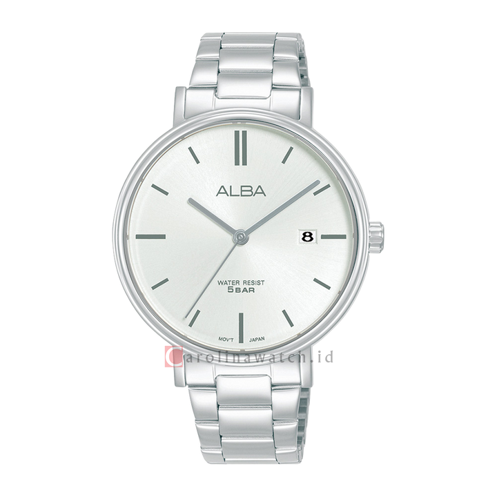Jam Tangan ALBA AG8P03X1 Women White Dial Stainless Steel Strap