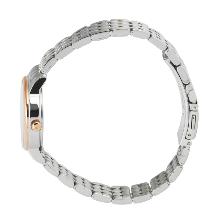 Jam Tangan Alba AG8Q74X1 Women White Mother of Pearl Dial Stainless Steel Strap