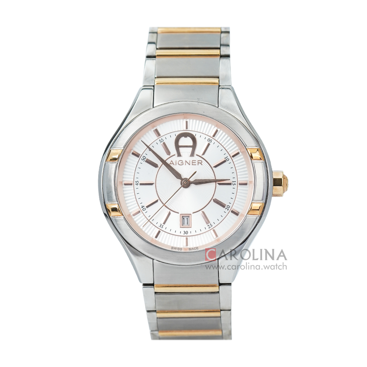 Jam Tangan AIGNER Lonato AGA102104 Men White Dial Stainless Steel Strap