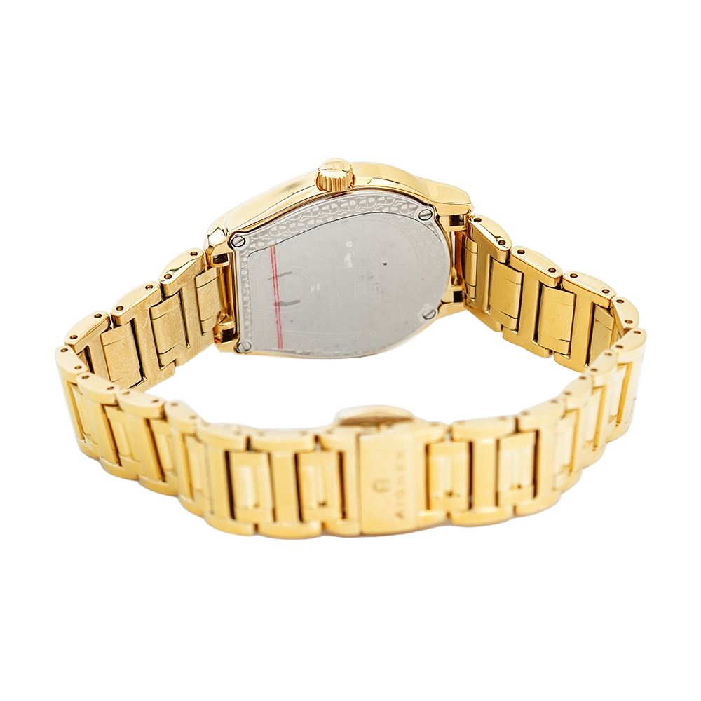 Jam Tangan AIGNER AGA111217 Women White Dial Gold Stainless Steel Strap