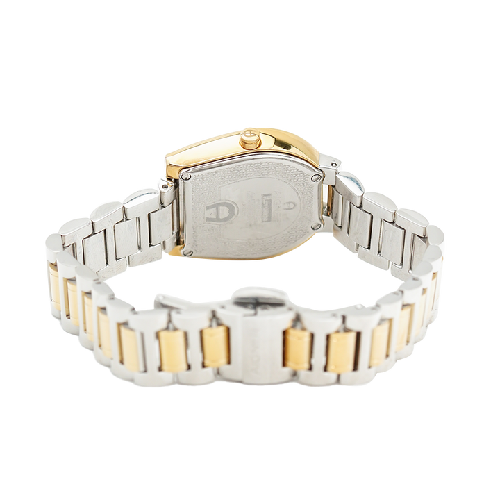 Jam Tangan AIGNER AGA122214 Women White Dial Dual Tone Stainless Steel Strap