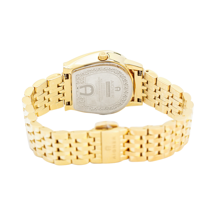 Jam Tangan AIGNER Alessandria AGA130207 Women White Dial Gold Stainless Steel Strap