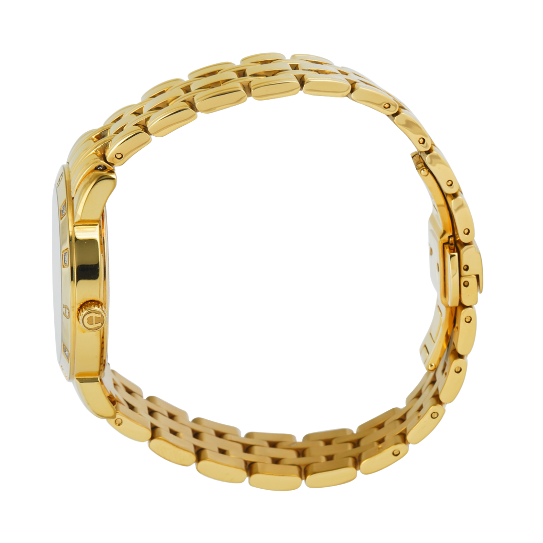 Jam Tangan AIGNER AGA26367 Women White Dial Gold Stainless Steel Strap