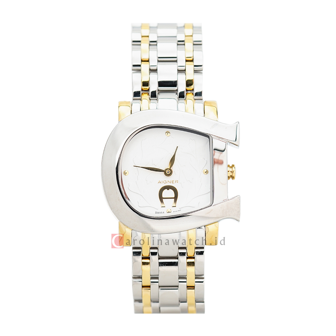 Jam Tangan AIGNER AGA31639B Women White Dial White Stainless Steel Strap