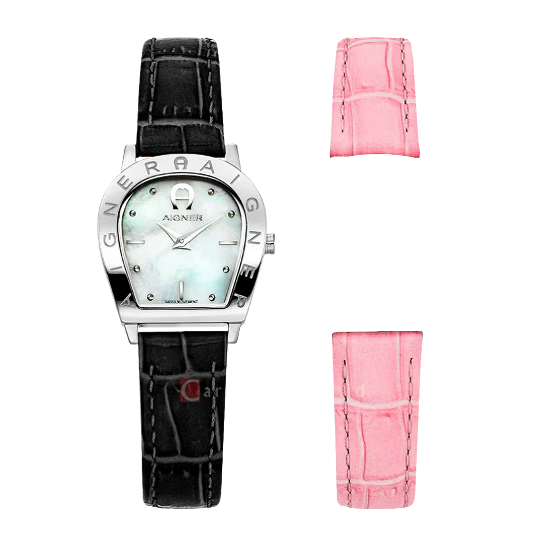 Jam Tangan AIGNER Aosta AGW.280001.C Women Mother of Pearl Dial Leather Strap