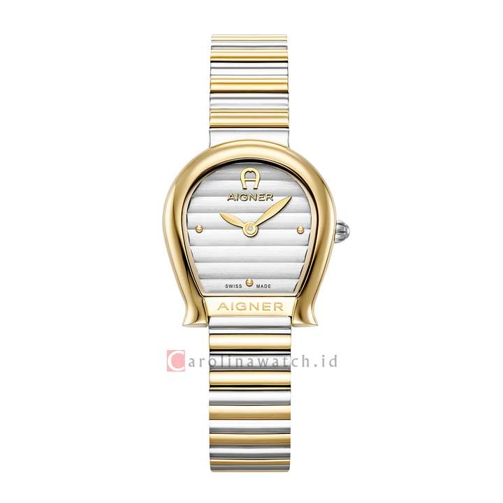 Jam Tangan AIGNER AGW.287001 Women Silver Dial Dual Tone Stainless Steel Strap