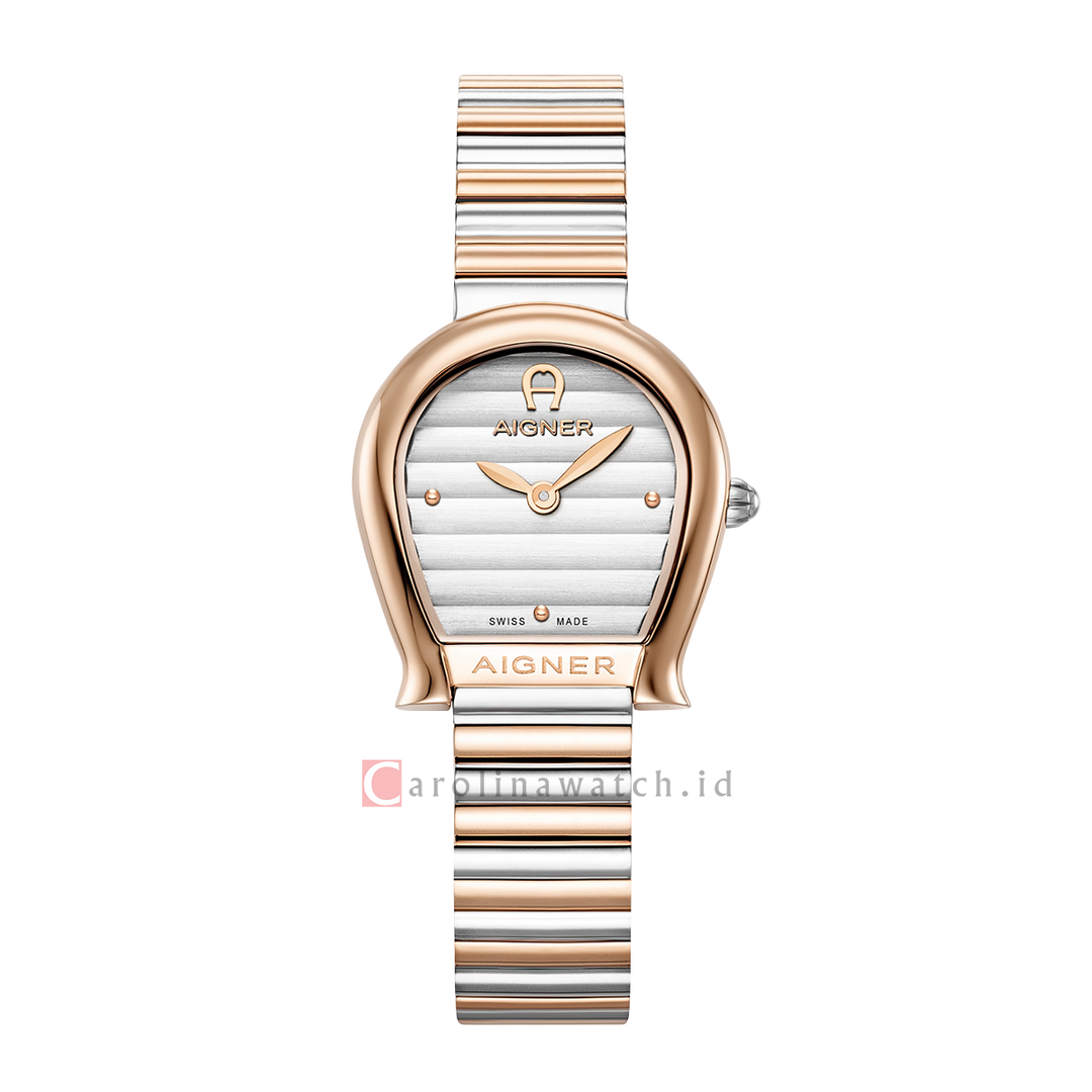 Jam Tangan AIGNER AGW.287002 Women Silver Dial Dual Tone Stainless Steel Strap