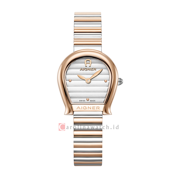 Jam Tangan AIGNER AGW.287002 Women Silver Dial Dual Tone Stainless Steel Strap