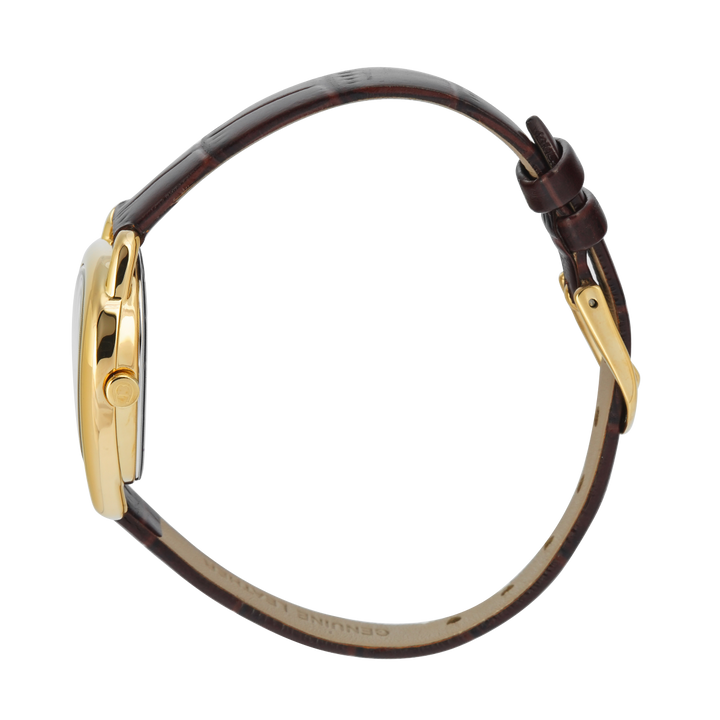 Jam Tangan AIGNER AGW.296002.C Women Silver Dial Brown Leather Strap