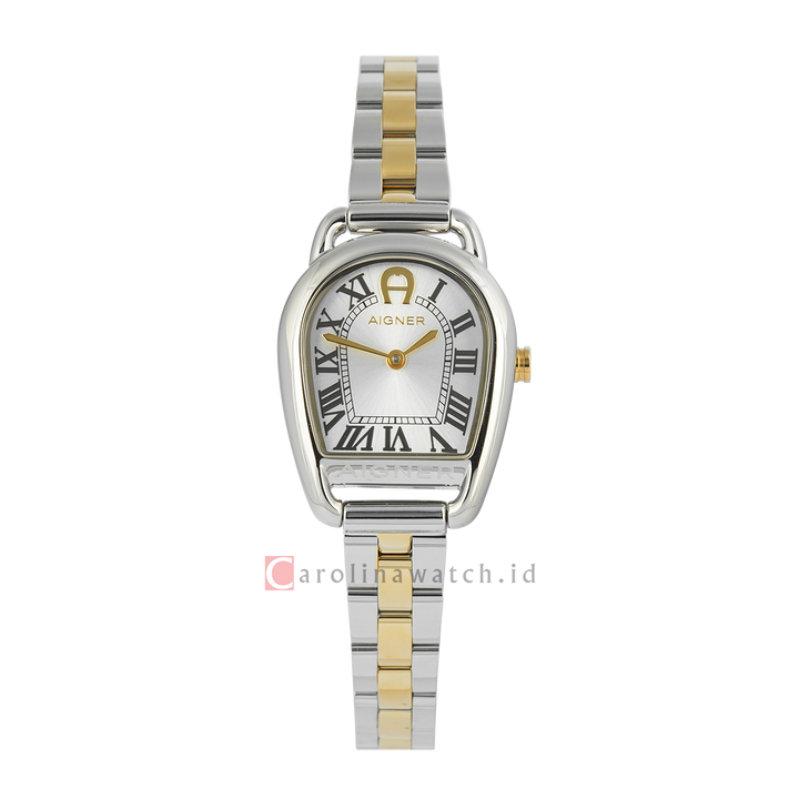 Jam Tangan AIGNER AGW.296005.C Women Silver Dial Dual Tone Stainless Steel Strap