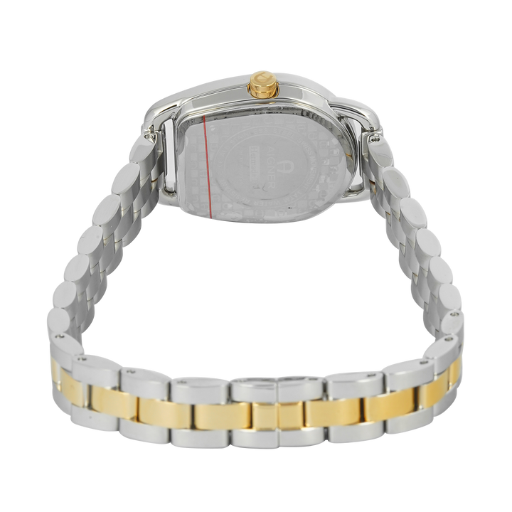 Jam Tangan AIGNER AGW.296005.C Women Silver Dial Dual Tone Stainless Steel Strap