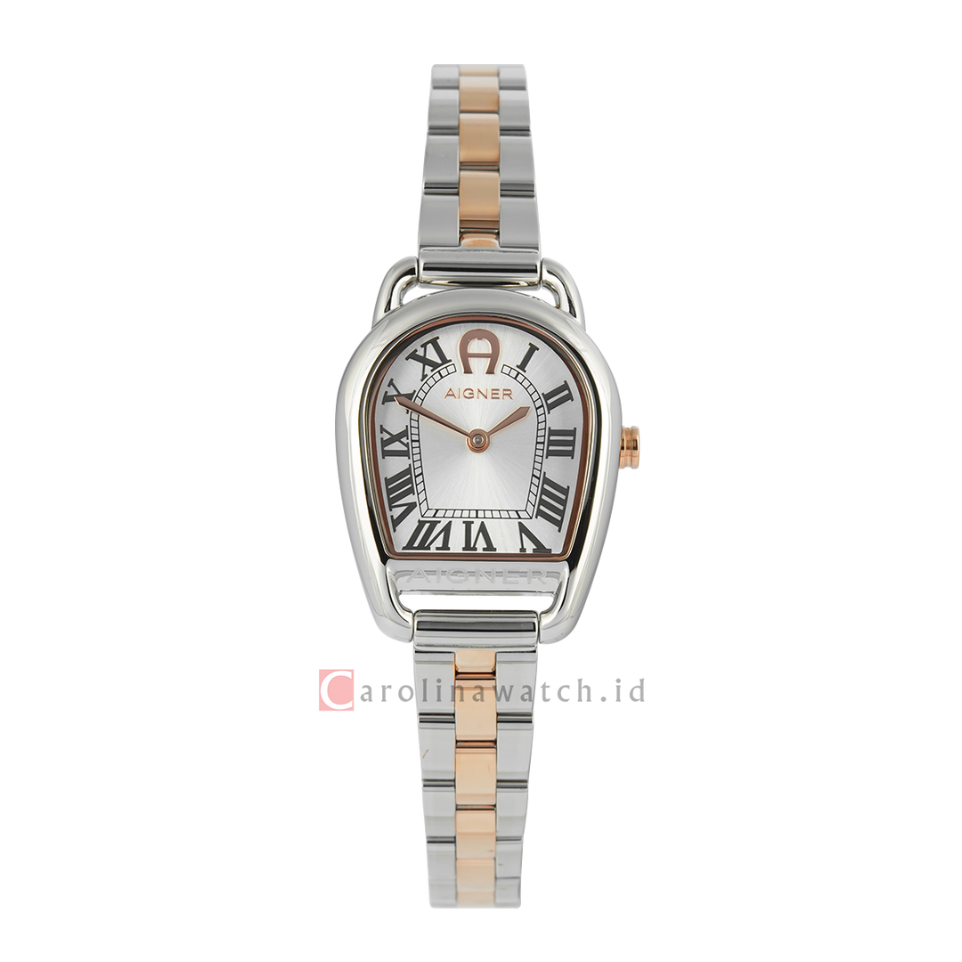 Jam Tangan AIGNER AGW.296006.C Women Silver Dial Dual Tone Stainless Steel Strap
