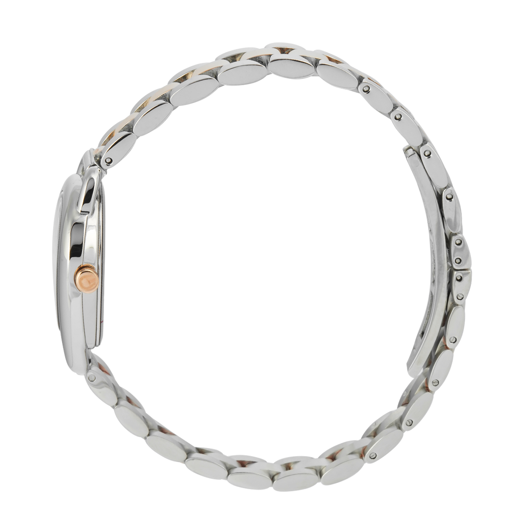 Jam Tangan AIGNER AGW.296006.C Women Silver Dial Dual Tone Stainless Steel Strap