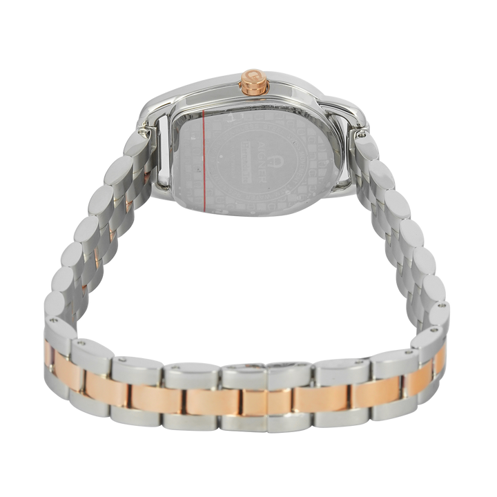 Jam Tangan AIGNER AGW.296006.C Women Silver Dial Dual Tone Stainless Steel Strap