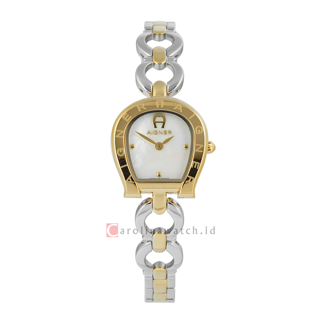 Jam Tangan AIGNER AGW.297001.C Women Silver Dial Dual Tone Stainless Steel Strap