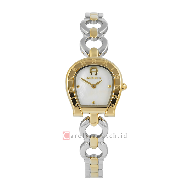 Jam Tangan AIGNER AGW.297001.C Women Silver Dial Dual Tone Stainless Steel Strap
