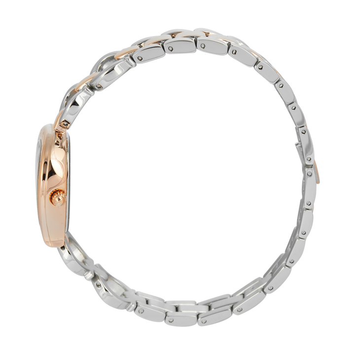 Jam Tangan AIGNER AGW.297002.C Women Silver Dial Dual Tone Stainless Steel Strap