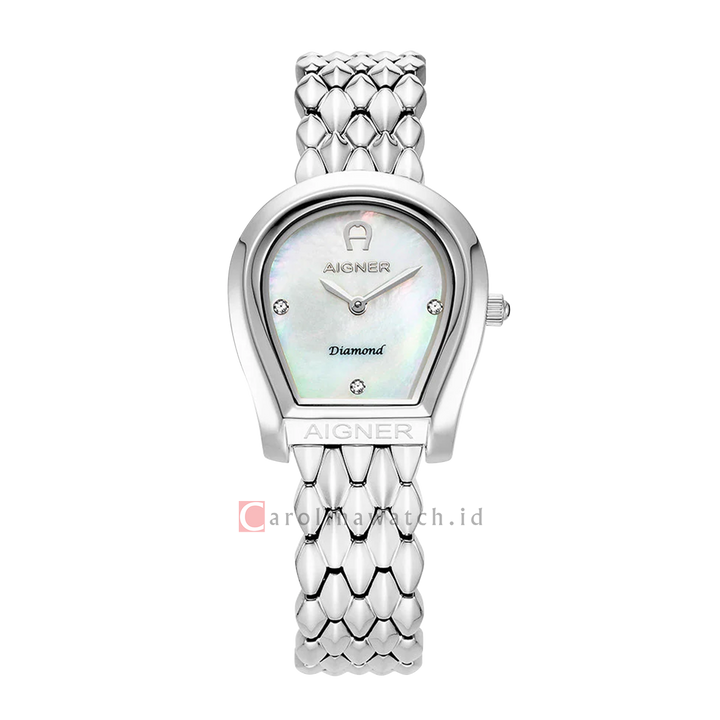 Jam Tangan AIGNER AGW231002 Women Mother of Pearl Dial Stainless Steel Strap