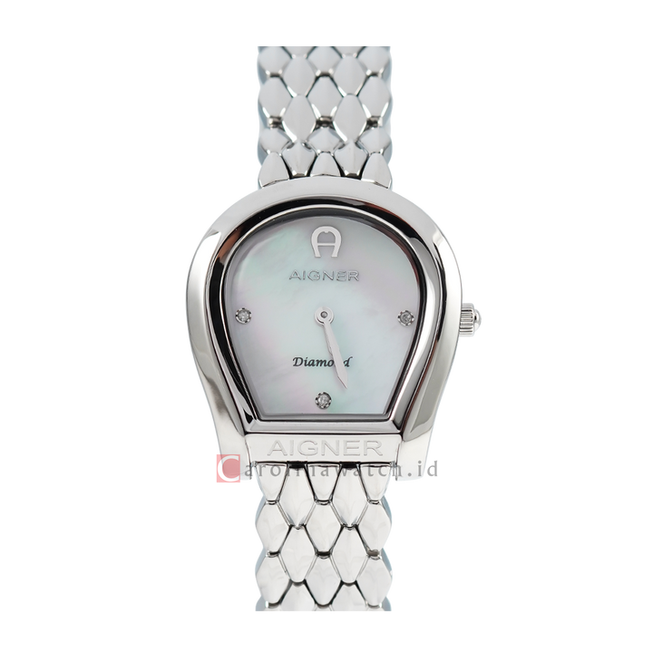 Jam Tangan AIGNER AGW231002 Women Mother of Pearl Dial Stainless Steel Strap