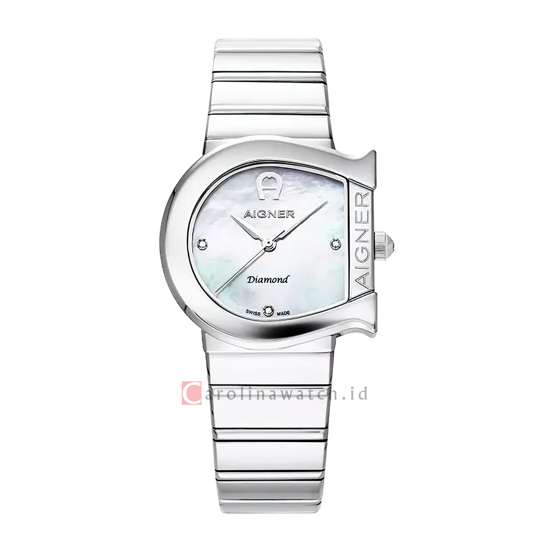 Jam Tangan AIGNER AGW232001 Women Mother of Pearl Dial Stainless Steel Strap