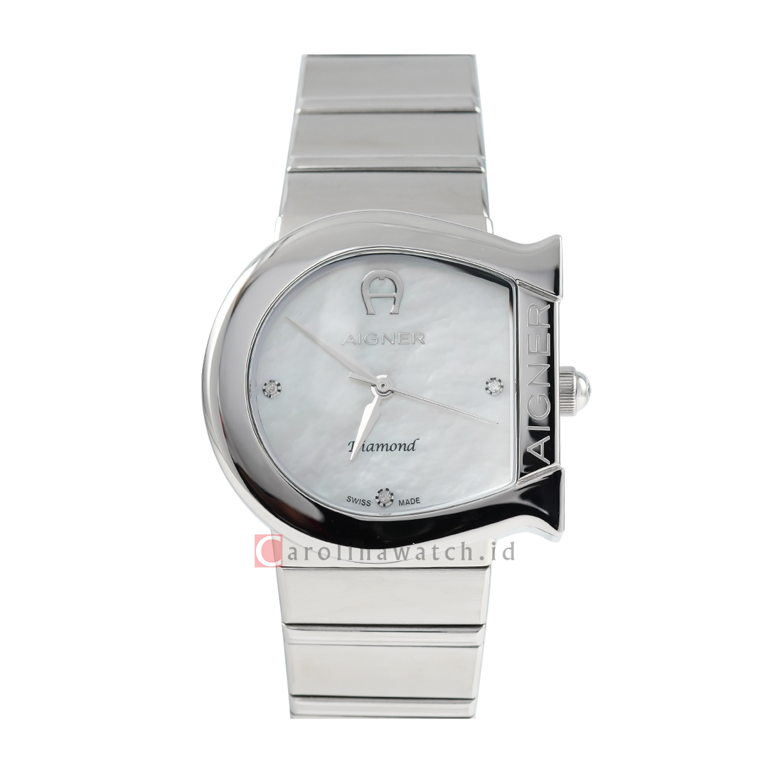 Jam Tangan AIGNER AGW232001 Women White Dial Stainless Steel Strap