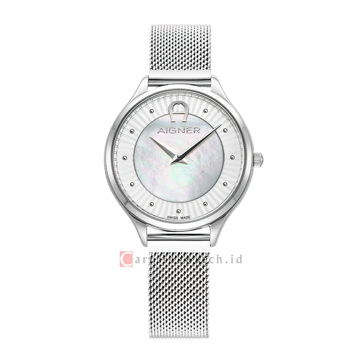Jam Tangan AIGNER AGW233001 Women Silver Dial Silver Stainless Steel Strap