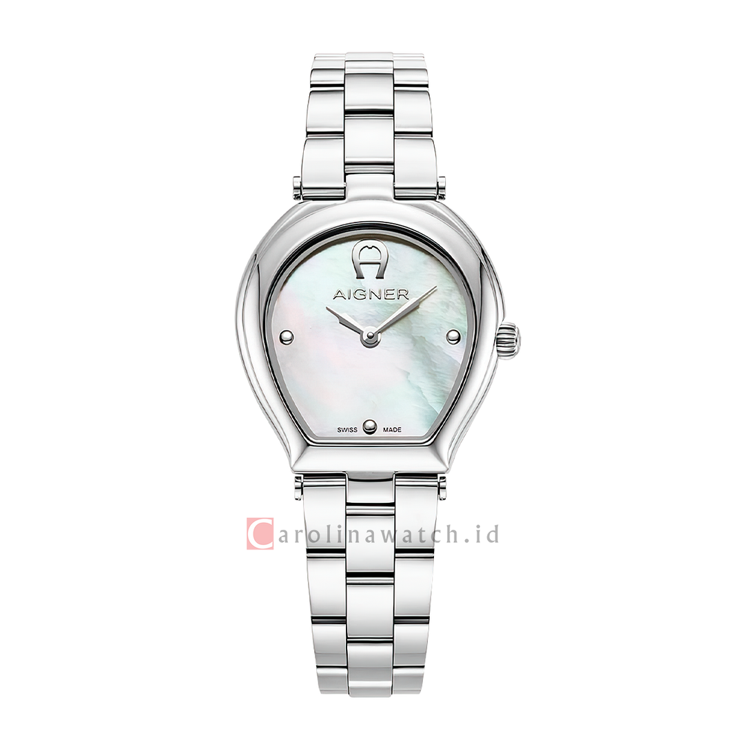 Jam Tangan AIGNER AGW238009 Women Mother of Pearl Dial Stainless Steel Strap